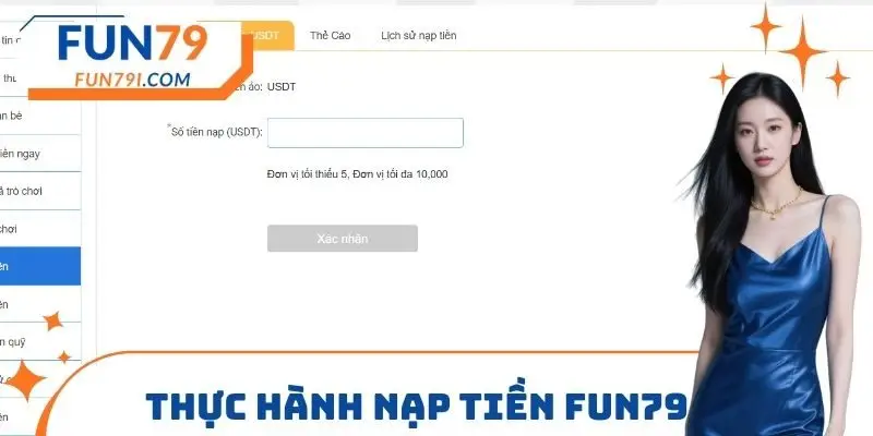 Thực hành nạp tiền FUN79